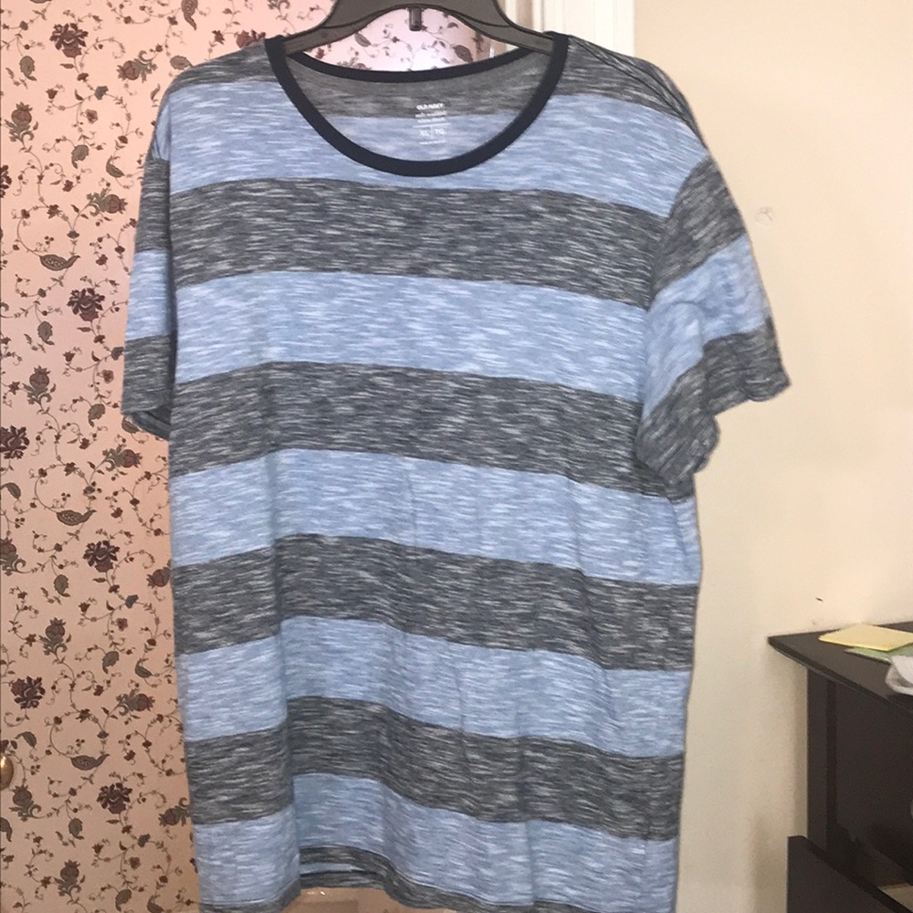 Old Navy Striped Tee with Ringer Collar